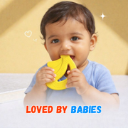 CI Baby Banana Silicone Teether - BPA-Free, Soft and Safe for Teething Relief